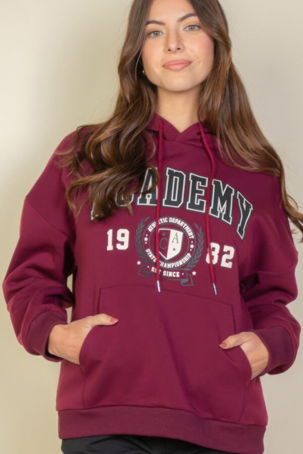 Academy Logo Graphic Hoodie with Kangaroo Pocket