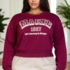 Plus Size Drop-Shoulder Sweatshirt with Maine Graphic