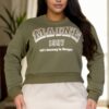 Plus Size Drop-Shoulder Sweatshirt with Maine Graphic