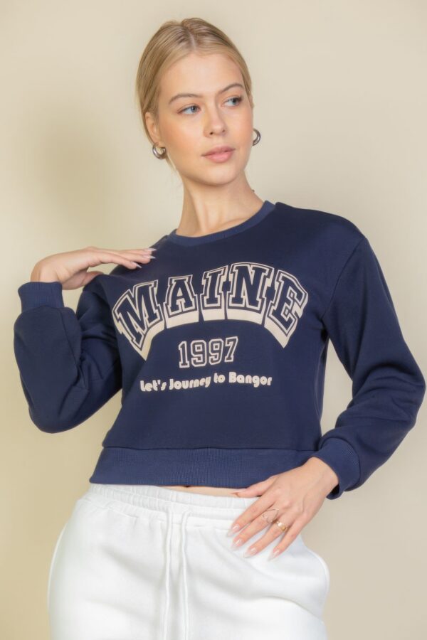 Maine Graphic Drop-Shoulder Sweatshirt – Lightweight
