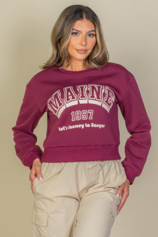 Maine Graphic Drop-Shoulder Sweatshirt – Lightweight