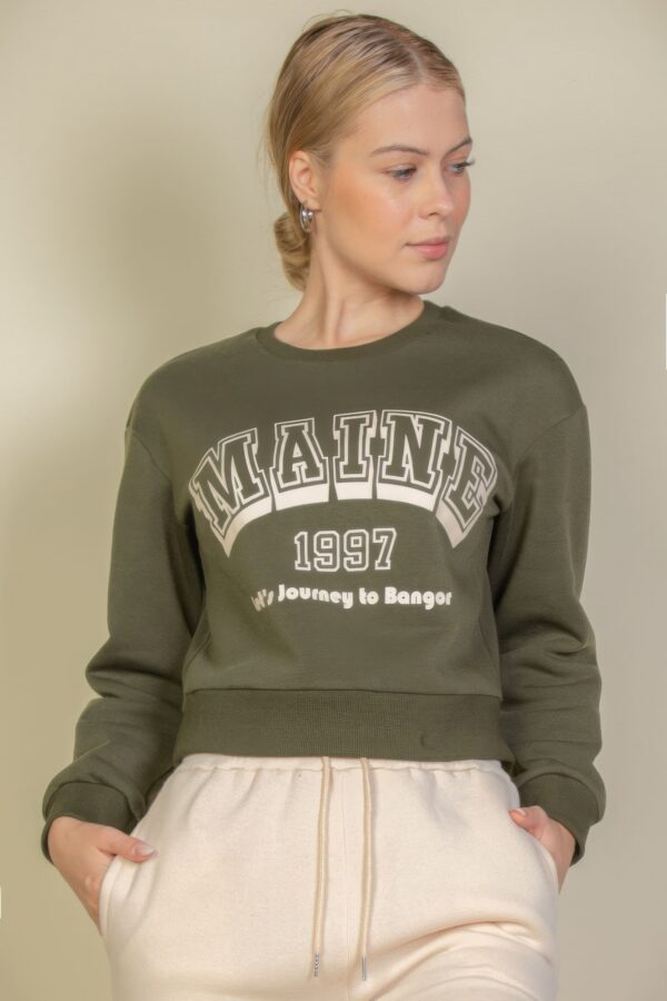 Maine Graphic Drop-Shoulder Sweatshirt – Lightweight