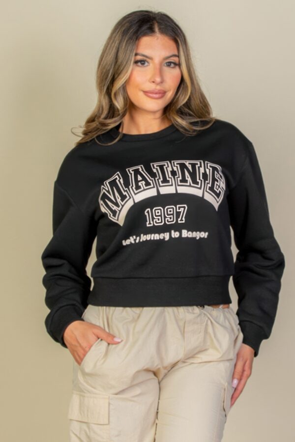 Maine Graphic Drop-Shoulder Sweatshirt – Lightweight
