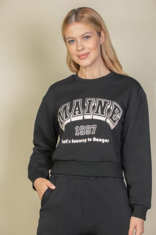 Maine Graphic Drop-Shoulder Sweatshirt – Lightweight