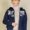 Drop Shoulder Zip Hoodie with ‘California’ Graphic