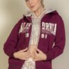 Drop Shoulder Zip Hoodie with ‘California’ Graphic