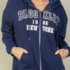 Brooklyn Graphic Drop-Shoulder Zip Hoodie