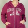 Brooklyn Graphic Drop-Shoulder Zip Hoodie