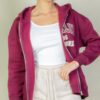 Brooklyn Graphic Drop-Shoulder Zip Hoodie