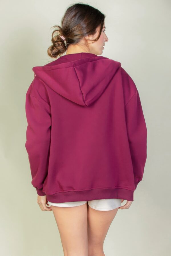 Brooklyn Graphic Drop-Shoulder Zip Hoodie