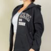 Brooklyn Graphic Drop-Shoulder Zip Hoodie