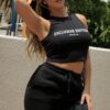 Exclusive Graphic Rib Tank – Stretch Rib Knit