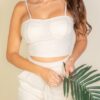 Bustier Cami & Slant-Pocket Wide Shorts Set