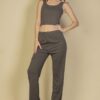 Flat-Back Rib 3-Piece Cami Set with Long Cardigan