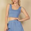 Textured Bullet Liverpool Crop Tank & Shorts Set
