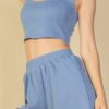 Textured Bullet Liverpool Crop Tank & Shorts Set