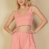Textured Bullet Liverpool Crop Tank & Shorts Set