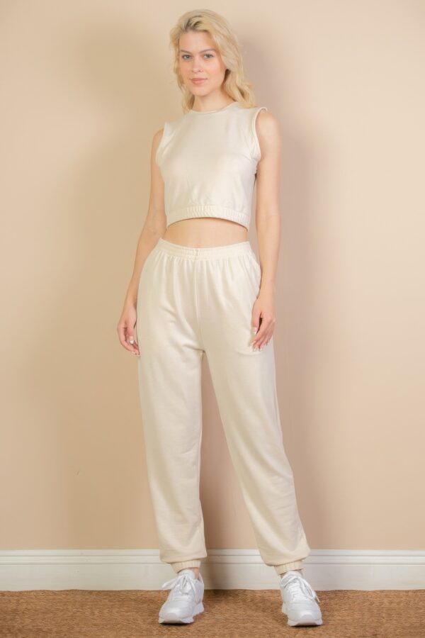 French Terry Tank & Joggers Set – Elastic Waist