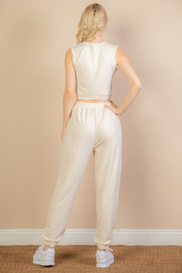 French Terry Tank & Joggers Set – Elastic Waist