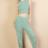 French Terry Tank & Joggers Set – Elastic Waist