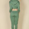 French Terry Cropped Cami Set with Zip-Up Jacket & Joggers