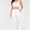 French Terry Cropped Tank & Joggers Set – Drawstring Waist