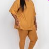 Plus Size Oversized T-shirt & Leggings Set – Stretch Jersey