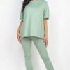 Oversized T-Shirt and Stretch Leggings Set