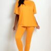 Oversized T-Shirt and Stretch Leggings Set