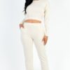 French Terry Pullover & Jogger Set with Elastic Waist