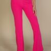 Ribbed Mock Neck Crop Tank & Bootcut Pants Set