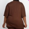 Plus-Size Loose Fit Top & Biker Shorts Set – Stretch Jersey