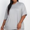 Plus-Size Loose Fit Top & Biker Shorts Set – Stretch Jersey