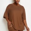 Plus-Size Loose Fit Top & Biker Shorts Set – Stretch Jersey