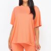 Loose-Fit Top & Biker Shorts Set – Stretch Jersey