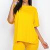 Loose-Fit Top & Biker Shorts Set – Stretch Jersey