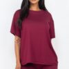 Loose-Fit Top & Biker Shorts Set – Stretch Jersey