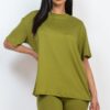 Loose-Fit Top & Biker Shorts Set – Stretch Jersey
