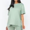 Loose-Fit Top & Biker Shorts Set – Stretch Jersey