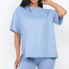 Loose-Fit Top & Biker Shorts Set – Stretch Jersey