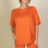 Loose-Fit Top & Biker Shorts Set – Stretch Jersey