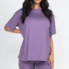 Loose-Fit Top & Biker Shorts Set – Stretch Jersey