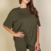 Loose-Fit Top & Biker Shorts Set – Stretch Jersey