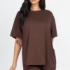 Loose-Fit Top & Biker Shorts Set – Stretch Jersey