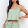Ribbed Strappy Top and Shorts Lounge Set
