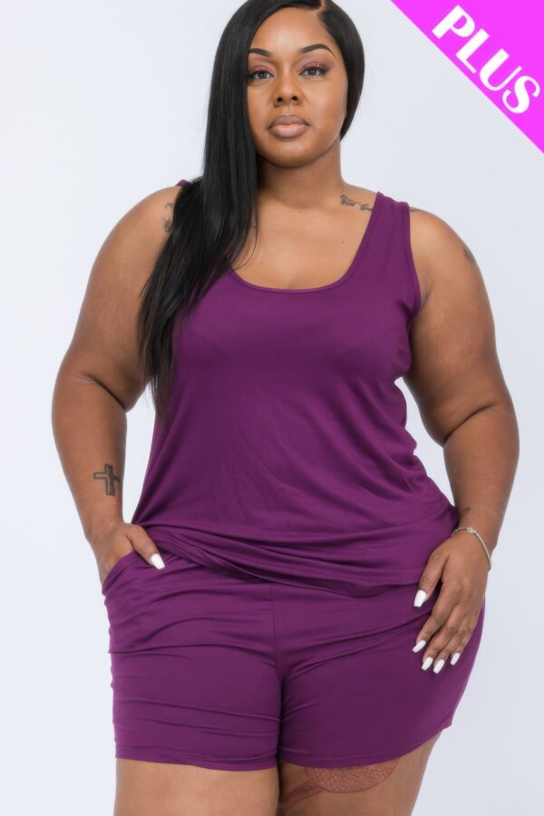 Plus Jersey Tank & Shorts Set – Relaxed Fit