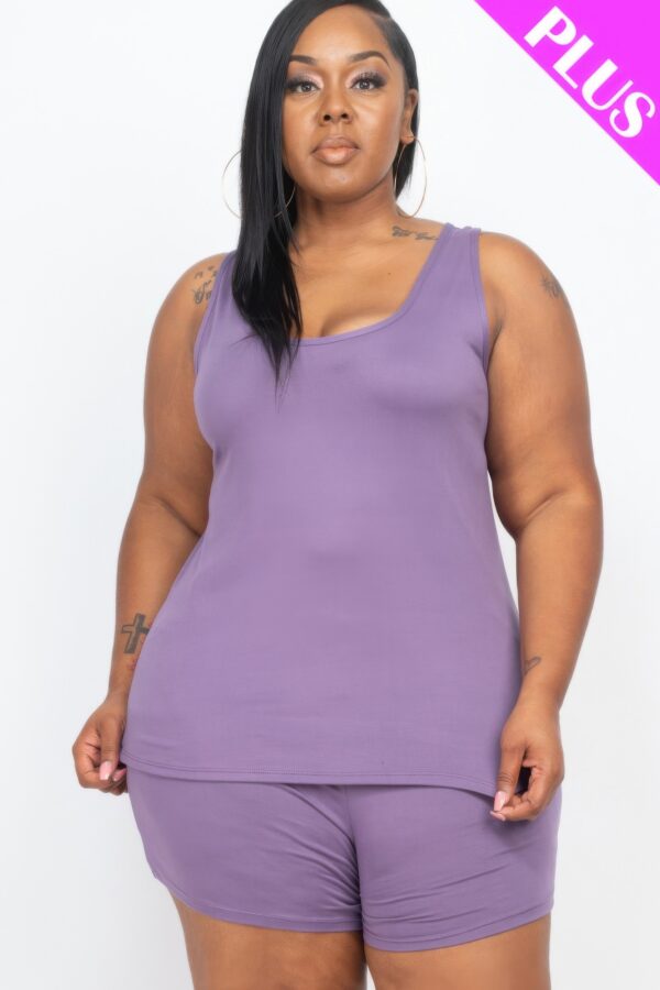 Plus Jersey Tank & Shorts Set – Relaxed Fit