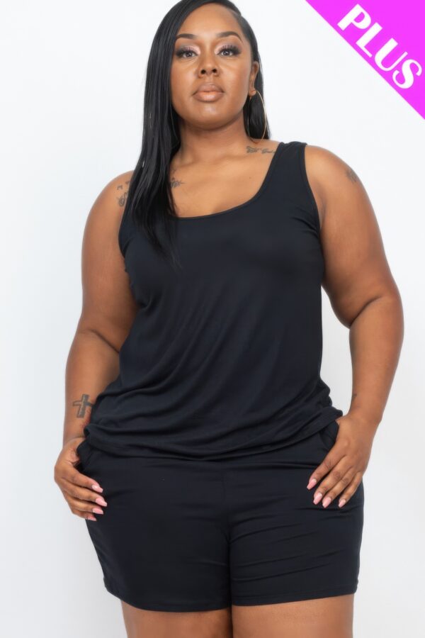 Plus Jersey Tank & Shorts Set – Relaxed Fit