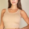 Ribbed Tank Top – Stretch Rib Knit, Multiple Colors