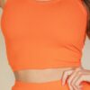 Ribbed Tank Top – Stretch Rib Knit, Multiple Colors